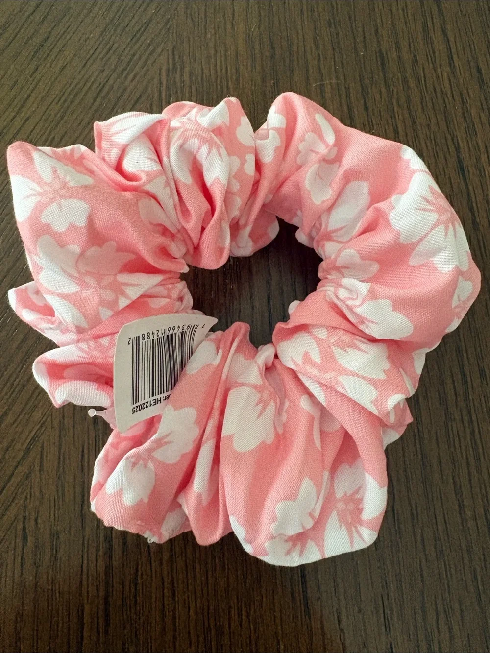 Pink Floral Kids Scrunchie Hair Tie